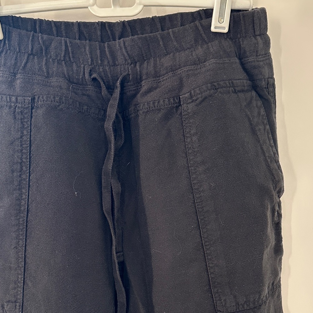 James Perse Black Drawstring Track Pants
